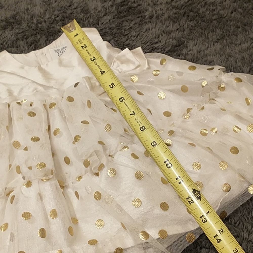 Ivory and Gold Polka Dot Tulle Dress! - Picture 9 of 13